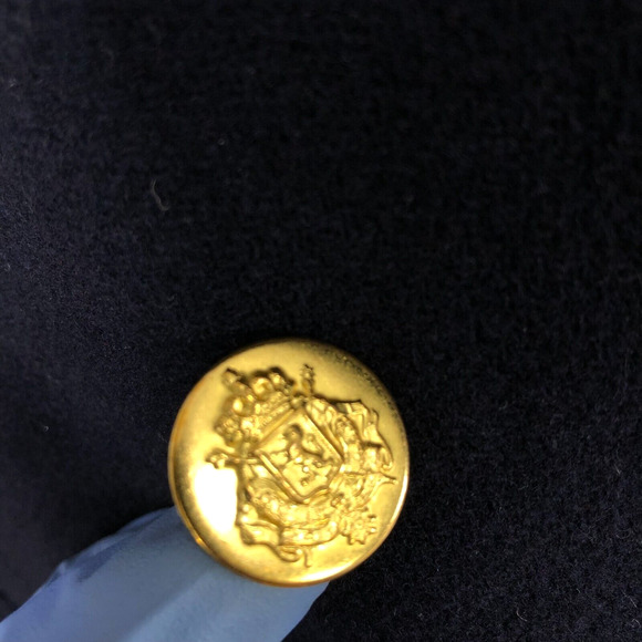 J. Crew 10 Stadium Cloth Nello Gori Wool Double Breasted Gold Button Jacket - Picture 2 of 16